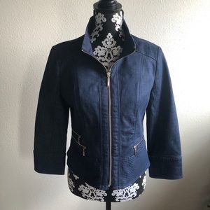 White House Black Market Denim Jacket sz 6